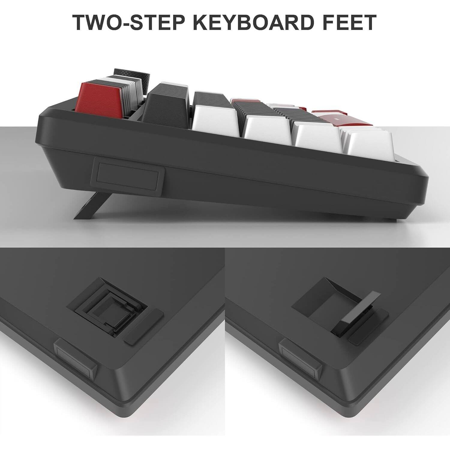 TWO-STEP KEYBOARD FEET
