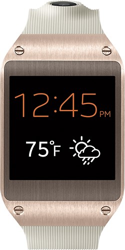  Samsung - Geek Squad Certified Refurbished Galaxy Gear Smart Watch for Select Samsung Galaxy Cell Phones - Rose Gold