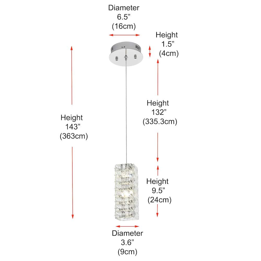 Elegant Lighting - Aston 6.5 inch LED Pendant - Chrome price history on PriceWatchPro