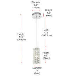 Elegant Lighting - Aston 6.5 inch LED Pendant - Chrome