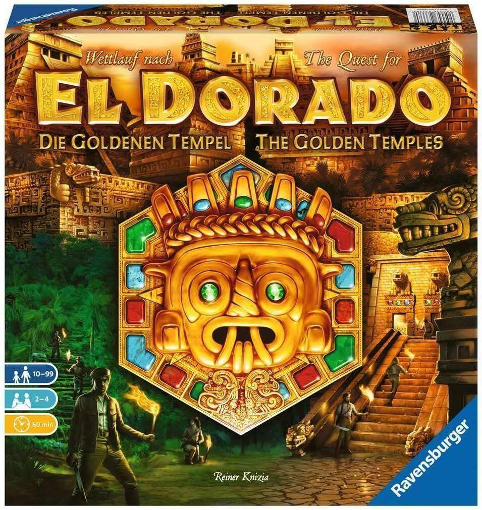 Temple of the Golden Temple: The Quest for El Dorado  
Wettlauf nach El Dorado: Die Goldenen Tempel  
The Quest for El Dorado: The Golden Temples  
10-99  
2-4  
60min  
Reiner Knizia  
Ravensburger