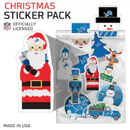 Fan Creations - Detroit Lions Holiday Sticker Set - Multicolor