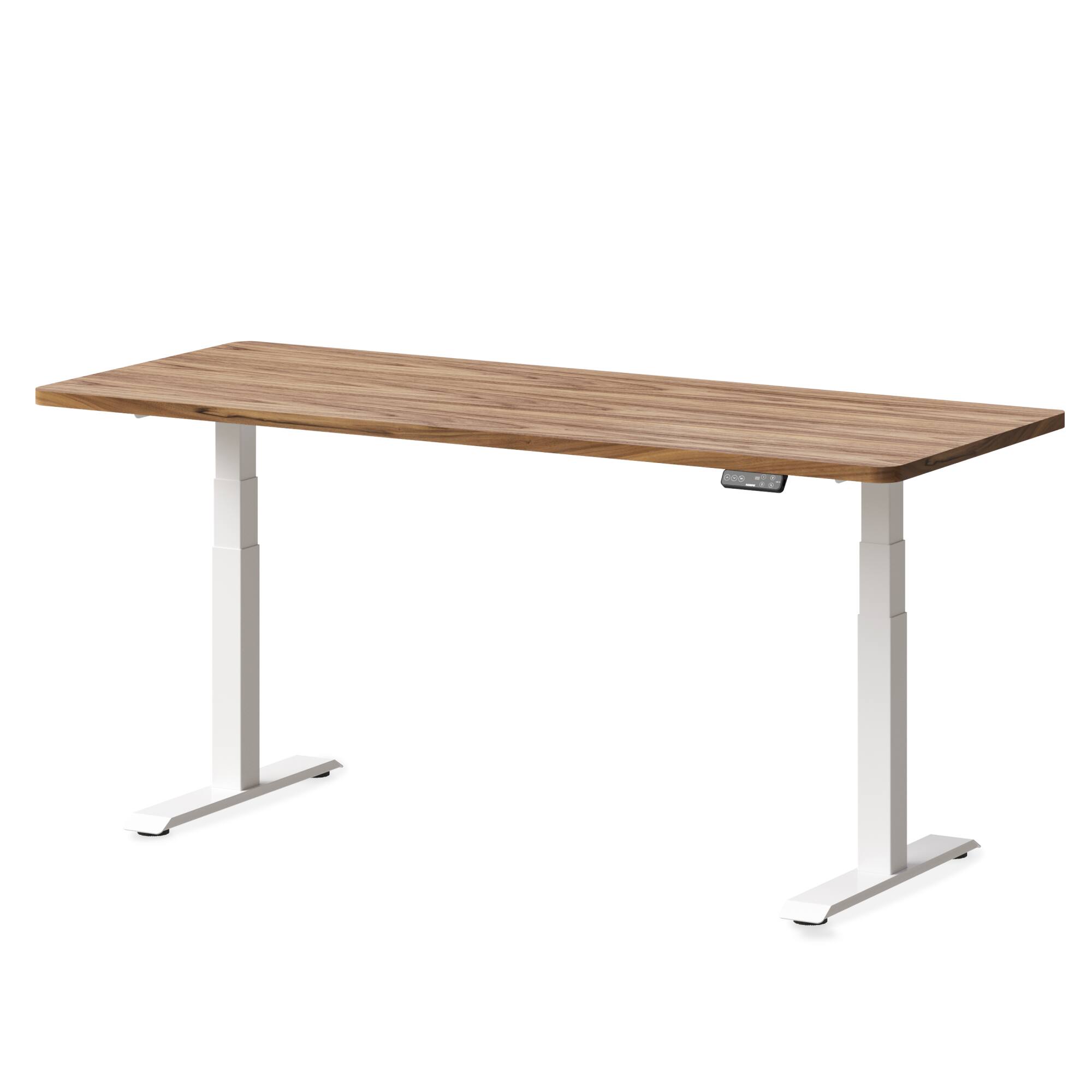 Angle. FlexiSpot - FlexiSpot E7 72''W Electric Adjustable Standing Desk, Black Walnut/White - Walnut.