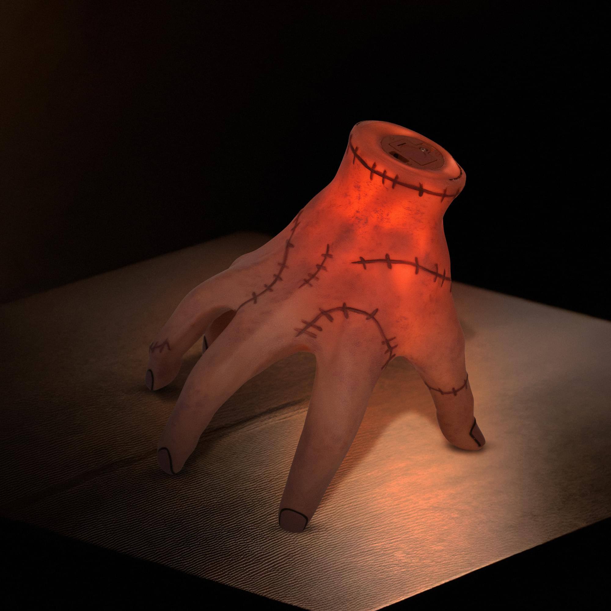 Alt View 1. Surreal Entertainment - Addams Family Wednesday Thing 6-Inch PVC Figural Mood Light - White.