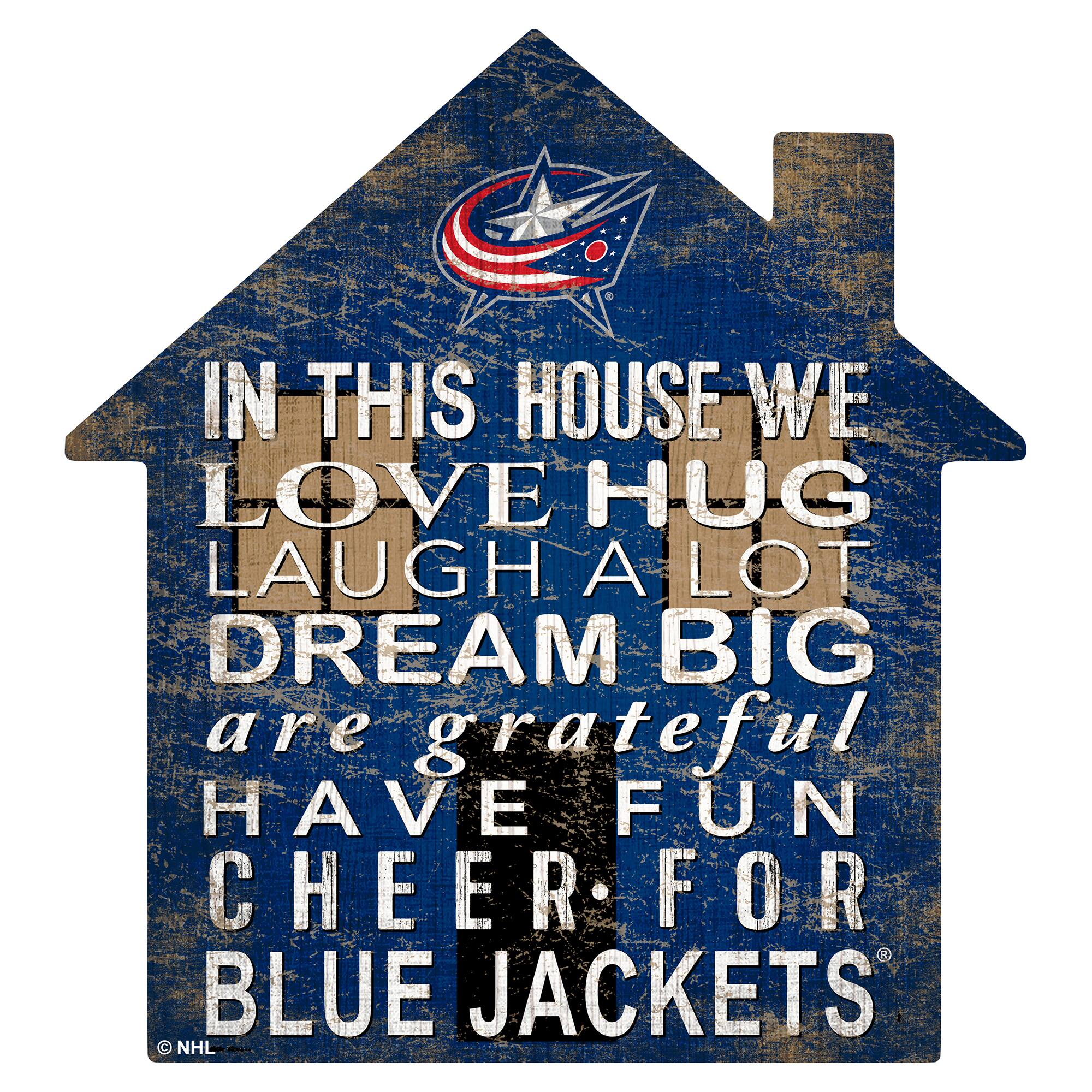 Columbus Blue Jackets 12'' Team House Sign