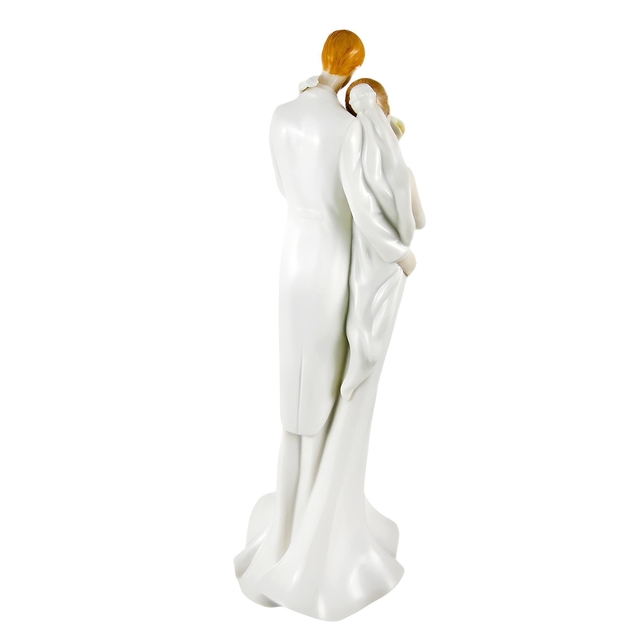 Alt View 2. Veronese Design - TO HAVE AND HOLD Fine Porcelain Wedding Couple Statue - White.