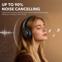 Schertz - Noise Cancelling Over-Ear Bluetooth Headphones, Wireless Hi-Res Audio, Custom EQ, 75H Playtime, Foldable for Travel/Home