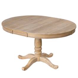 Loheer - Round Dining Table, Wood Finish, 42 Inch Modern Kitchen Table - Natural