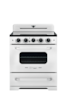 Unique Appliances - Classic Retro 3.9 Cu. Ft. Freestanding Induction Range with Air Fry - Marshmallow White