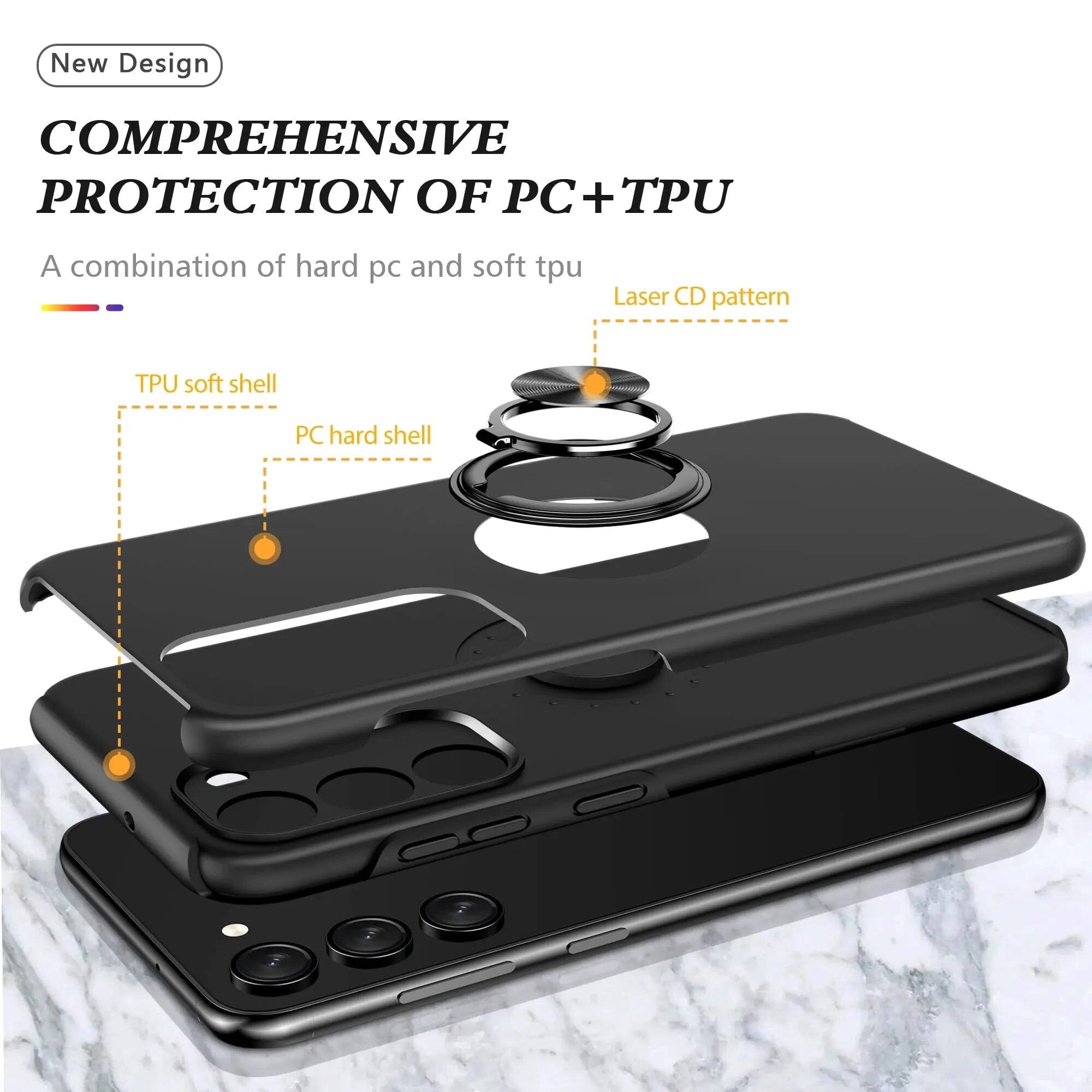 New Design  
COMPREHENSIVE PROTECTION OF PC + TPU  
A combination of hard pc and soft tpu  
Laser CD pattern  
TPU soft shell  
PC hard shell