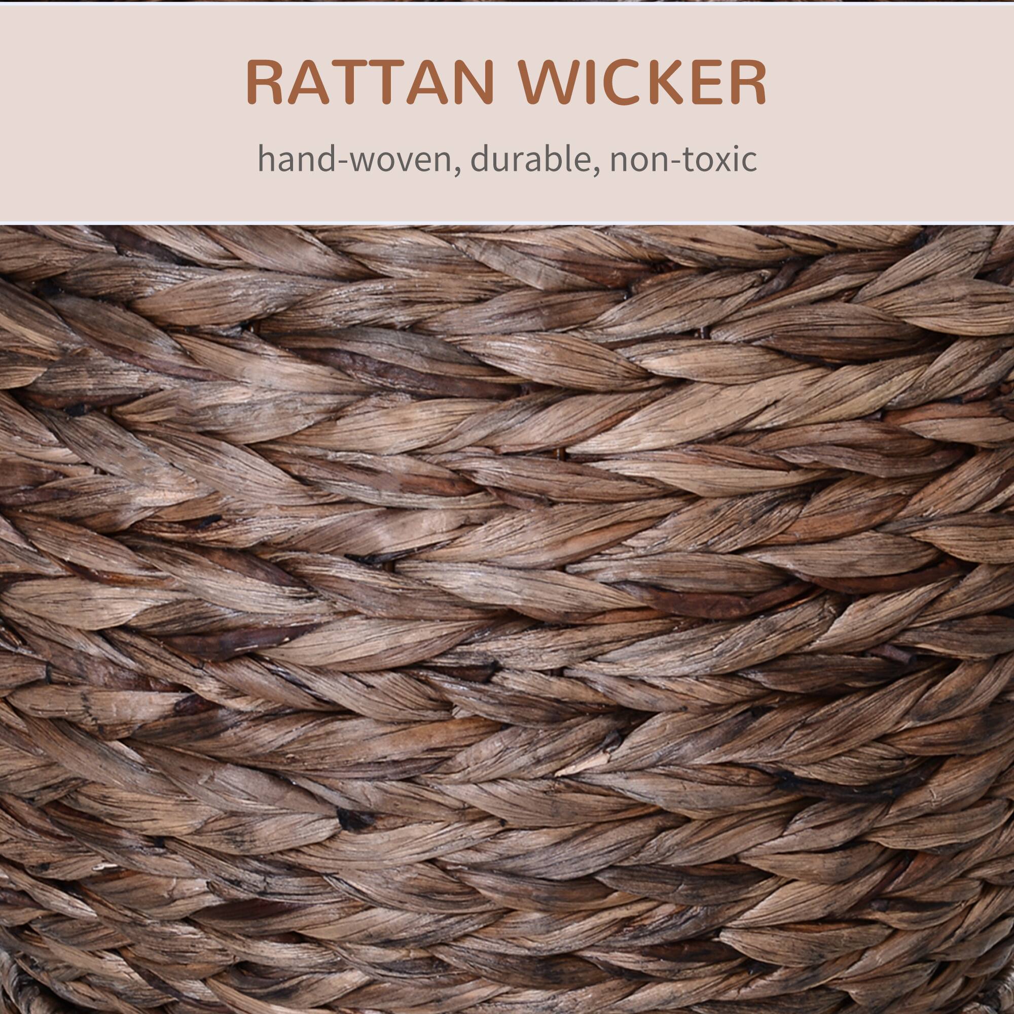 RATTAN WICKER  
hand-woven, durable, non-toxic
