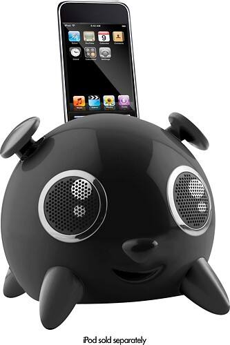 Angle Standard. Amethyst - iPUP Speaker Docking System for Apple® iPod® and iPhone® - Black.