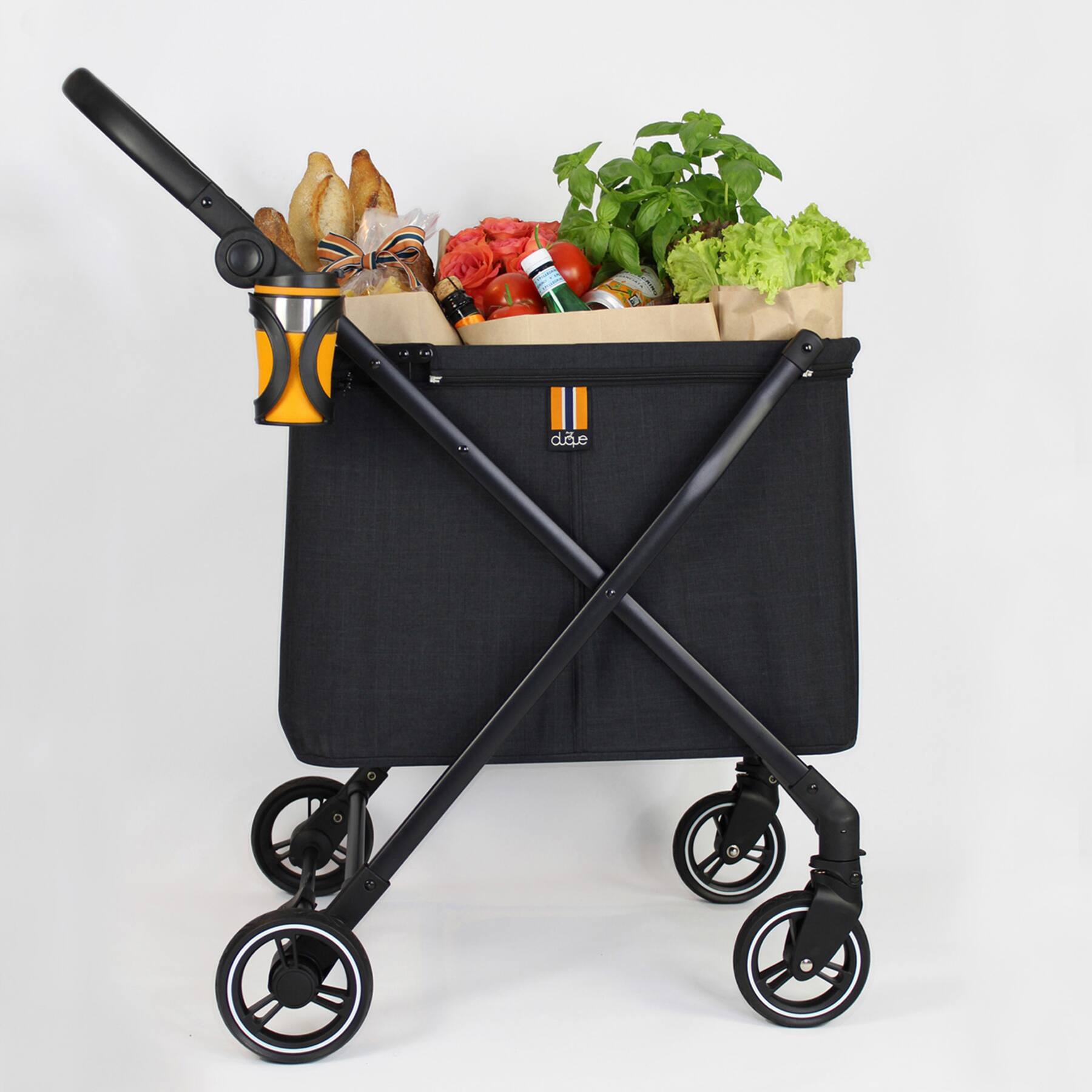 Angle. 509 Crew - 509 Crew - My Duque: Personal Shopping Cart, Foldable, Portable, Brown, Kids & Adults.