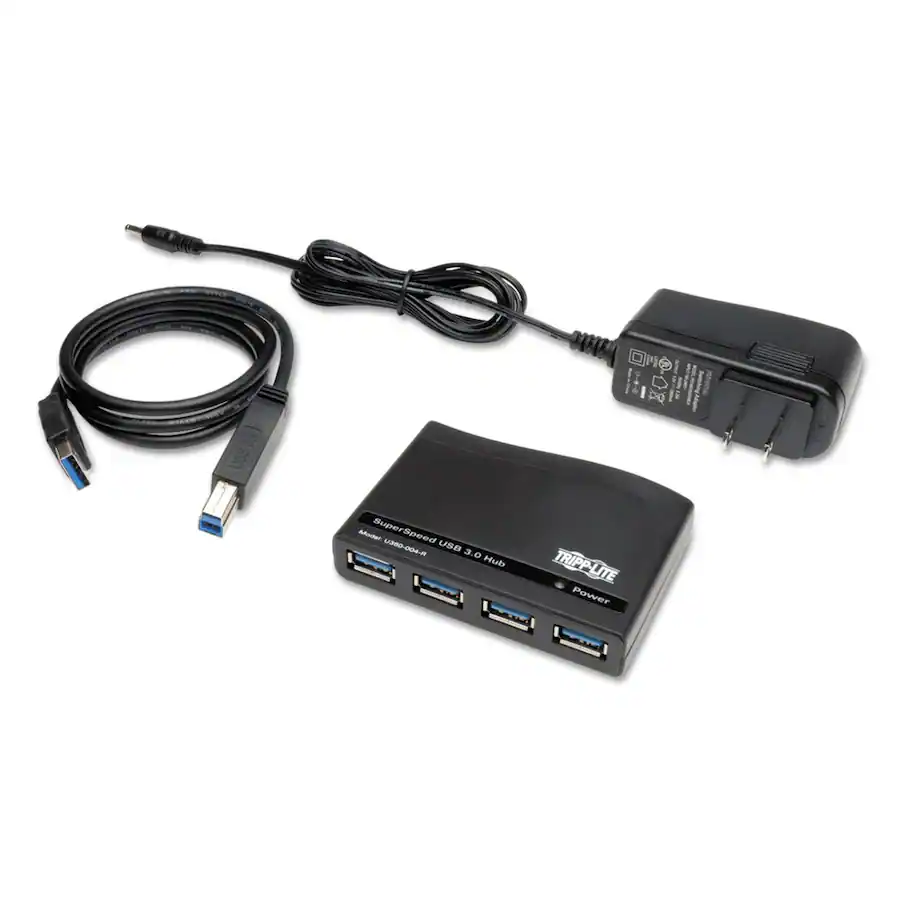 Super Hub Computer Tripp Lite U360 004 R 4 Ports USB 3.0 SuperSpeed Hub Black - Best Buy