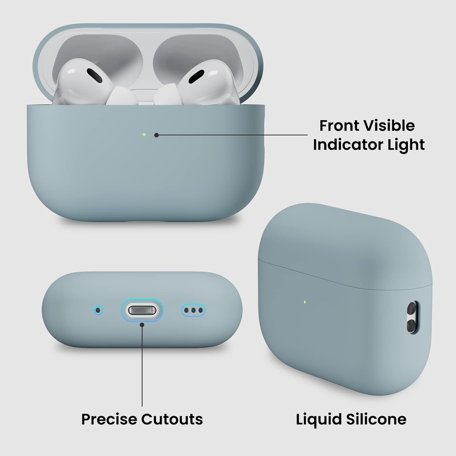 Front Visible Indicator Light, Precise Cutouts, Liquid Silicone