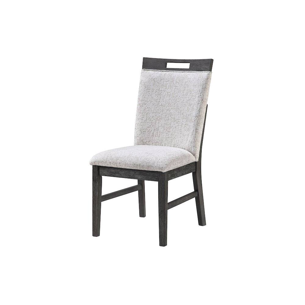 Angle. Global Furniture USA - D4239 Dining Chair - Light Grey.