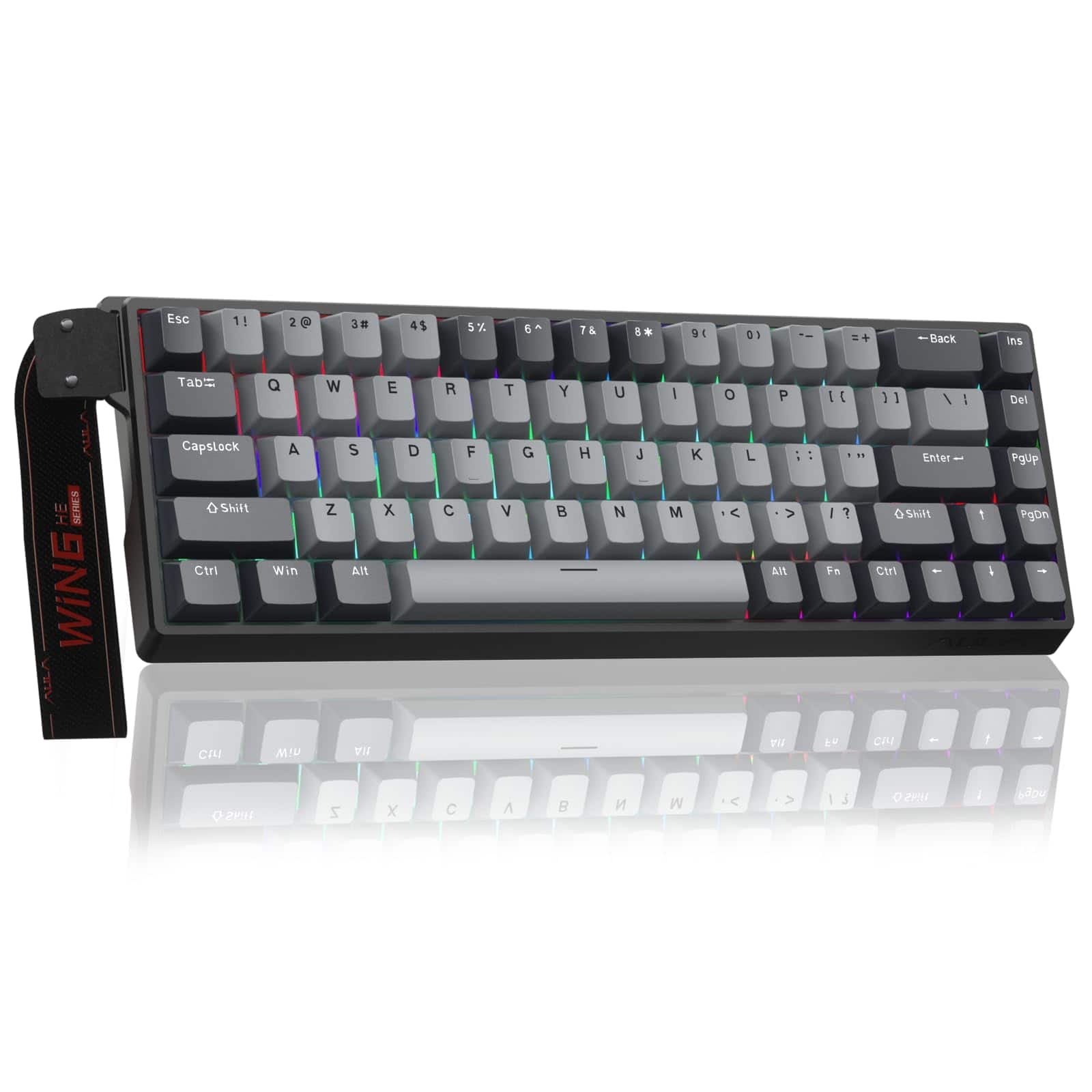Empire DigiLabs - Win68 He Mechanical Gaming Hall Effect Magnetic Fast Trigger Mode Adjustable Actuation Polling Rate Rgb Bac - Grey-pro version