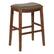 Angle. OSP Home Furnishings - Metro 29" Leather Saddle Stool with Nail Head Accents - Molasses.
