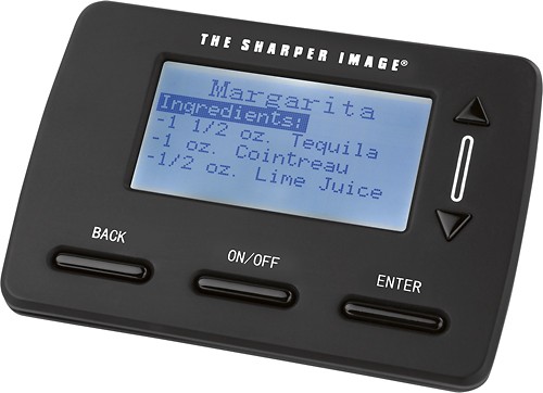  The Sharper Image - Electronic 500-Recipe Drink Library - Black