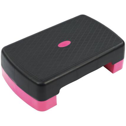 Front. Fitvids - Fitvids 18" Workout Aerobic Stepper Platform with Adjustable Risers, Black/Pink - Pink.