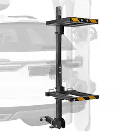VEVOR - Folding Hitch Mounted Ski & Snowboard Rack, Fits 2-Inch Receiver, Carries up to 6 Pairs of Skis or 4 Snowboards - Black