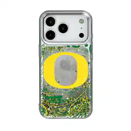 Keyscaper - NCAA - Oregon Ducks iPhone Glitter Paisley Design Case - 14 - Multicolor