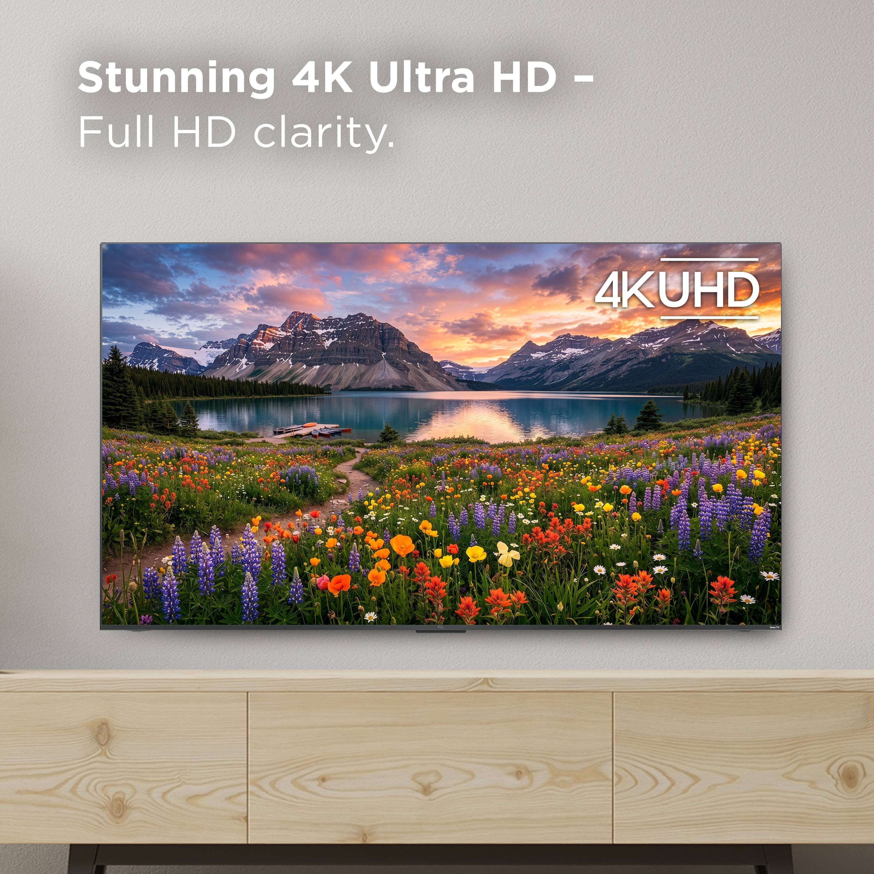Stunning 4K Ultra HD - Full HD clarity.  
4KUHD