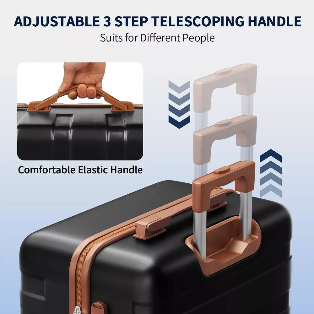 ADJUSTABLE 3 STEP TELESCOPING HANDLE  
Suits for Different People  

Comfortable Elastic Handle