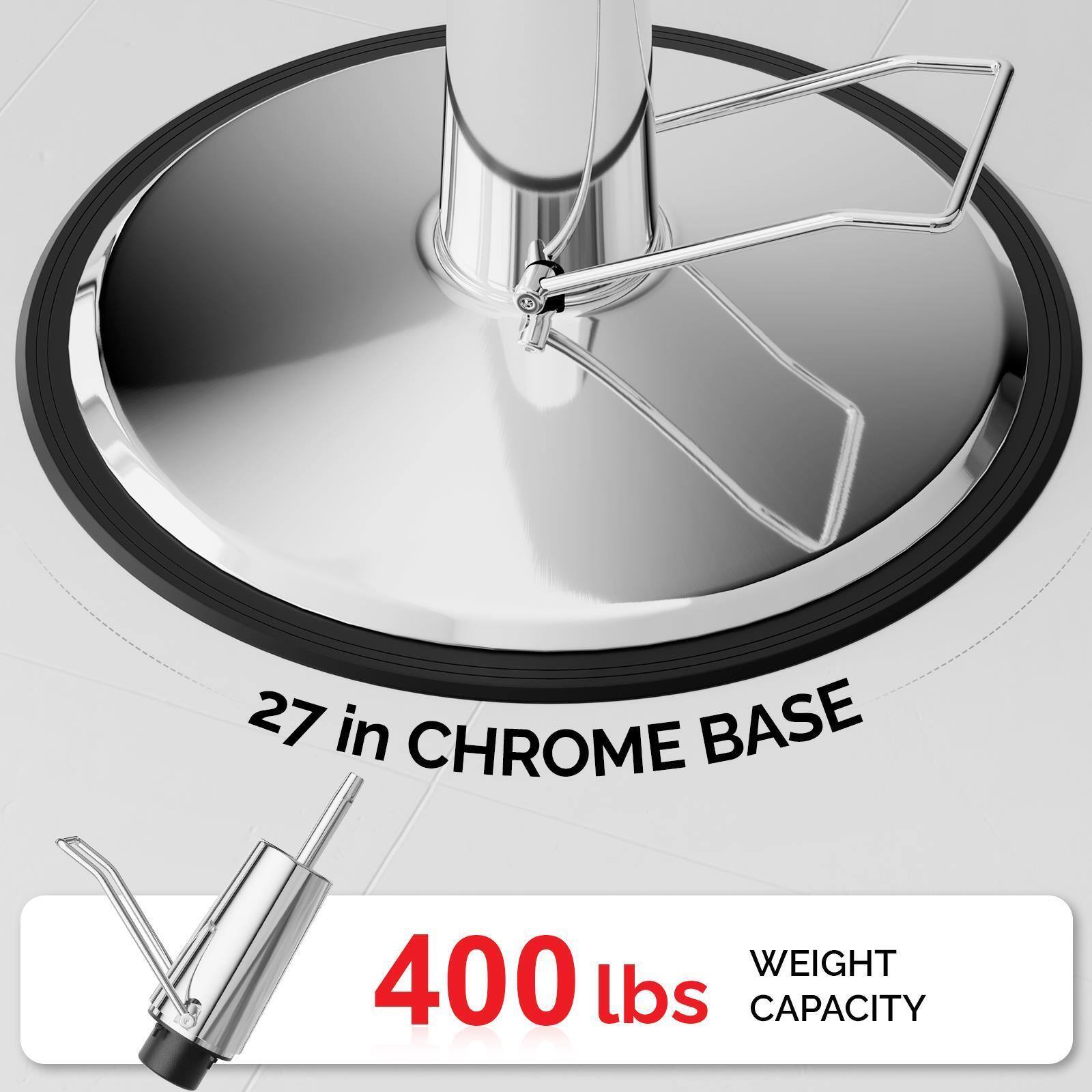 27 in CHROME BASE  
400 lbs WEIGHT CAPACITY