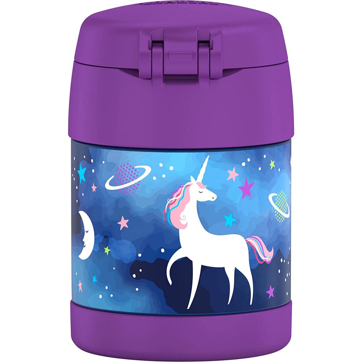 Alt View 1. Thermos - Thermos 10 oz. Kid's Funtainer Insulated Stainless Food Jar - Space Unicorn - Space Unicorn.