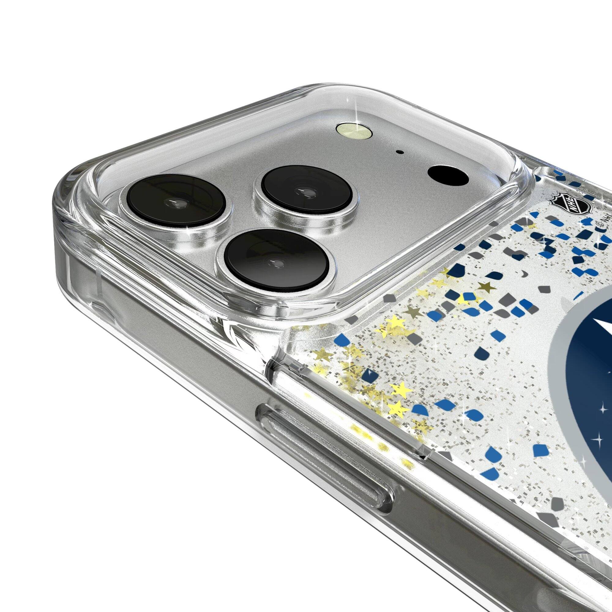 Alt View 2. Keyscaper - Winnipeg Jets iPhone Confetti Glitter Case - 14 - Multicolor.