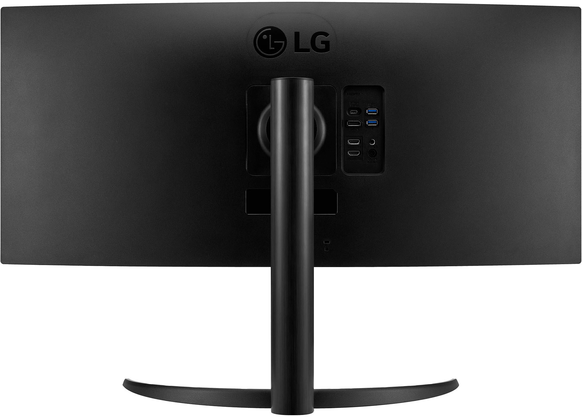 Alt View 5. LG - UltraWide 34" VA Curved WQHD 100Hz Monitor with HDR 10 (HDMI, DisplayPort, USB-C) - Black.