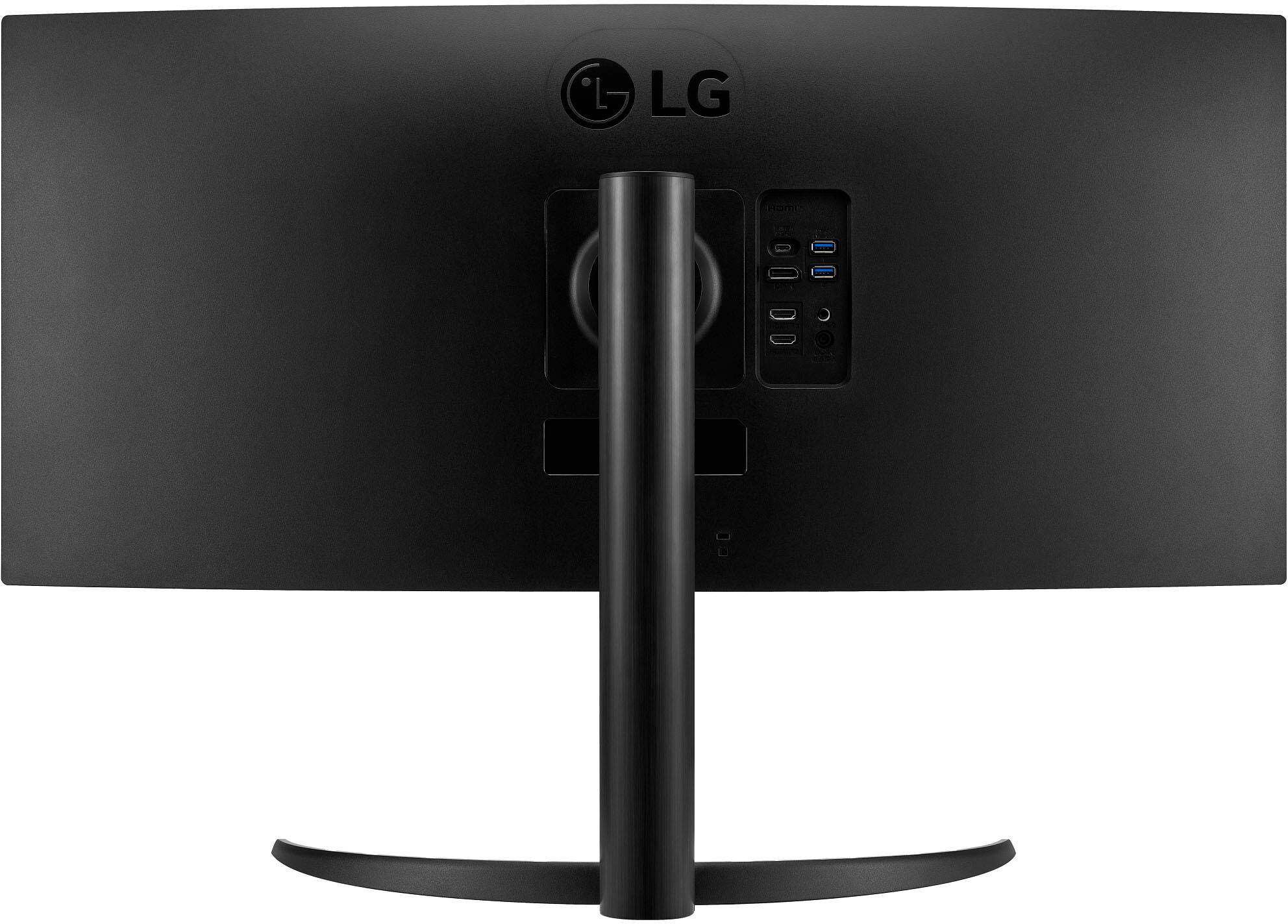 Alt View 5. LG - UltraWide 34" VA Curved WQHD 100Hz Monitor with HDR 10 (HDMI, DisplayPort, USB-C) - Black.