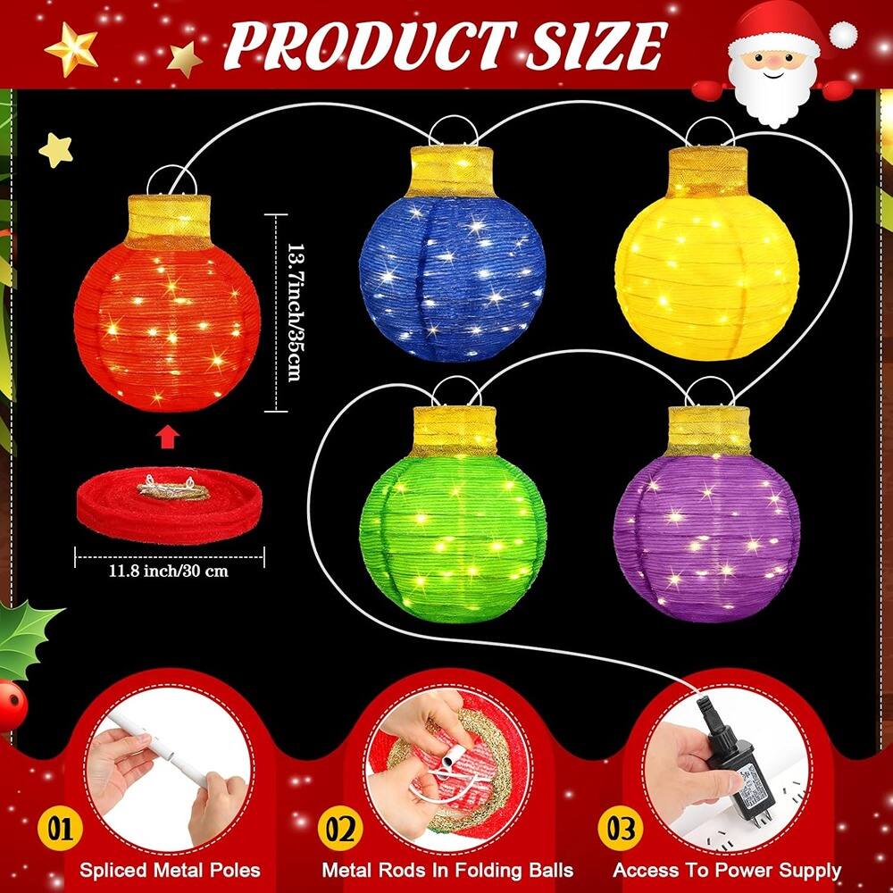 PRODUCT SIZE

13.7 inch/35 cm

11.8 inch/30 cm

01 Spliced Metal Poles

02 Metal Rods In Folding Balls

03 Access To Power Supply