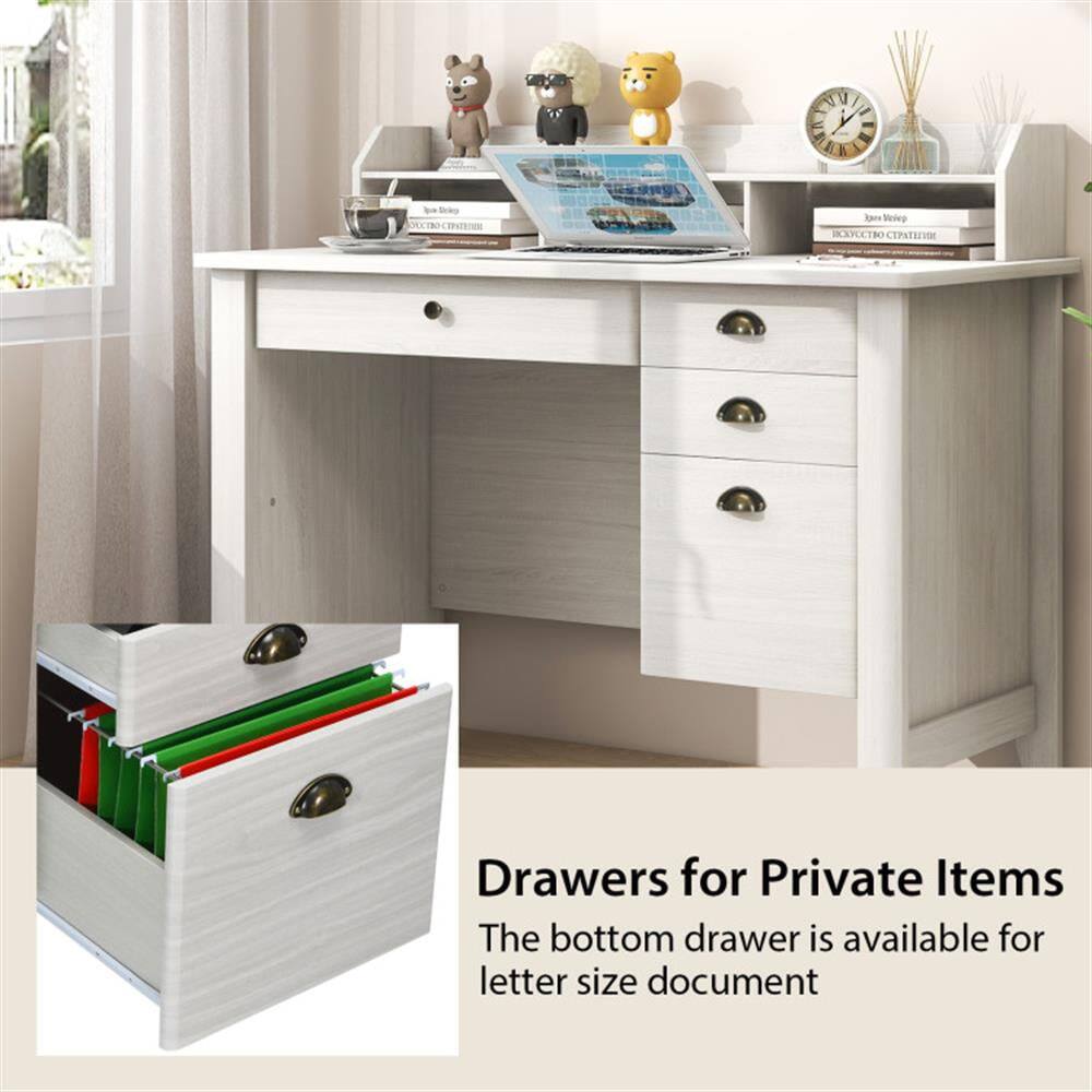Drawers for Private Items  
The bottom drawer is available for letter size document