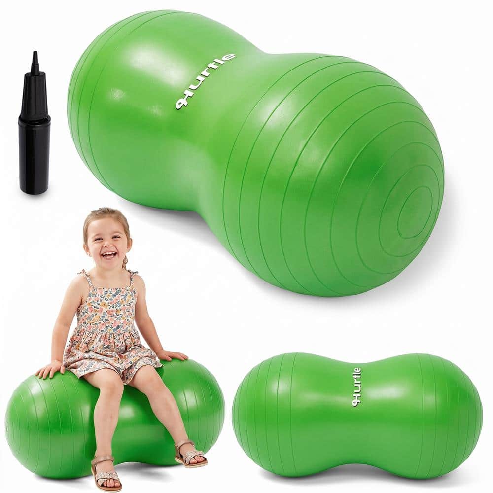 Hurtle - Peanut-Shaped Exercise Ball Active Seat for Yoga, Balance Training & Flexible Sitting, All Ages - Green price history on PriceWatchPro