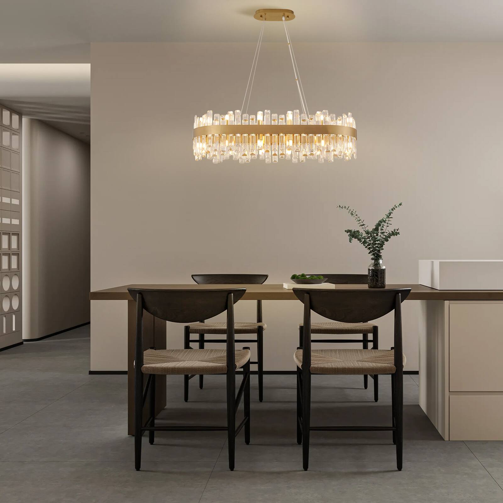 Alt View 2. Tiramisubest - 36" Modern Luxury Gold Crystal Chandelier, 24-Light French Empire Ceiling Light with Premium Crystals - Gold+Clear.