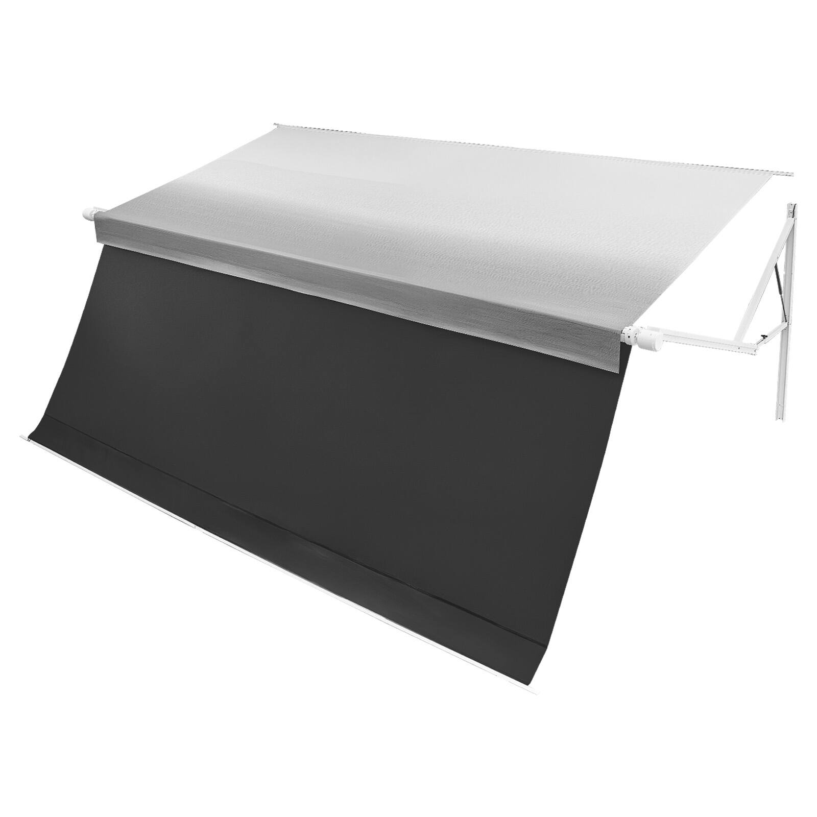 Alt View 5. VEVOR - Motorized RV Awning Complete Kit & Sunshade Screen, 18.06FT Electric Retractable RV Awning with Aluminum Alloy Frame - Gradient Gray.