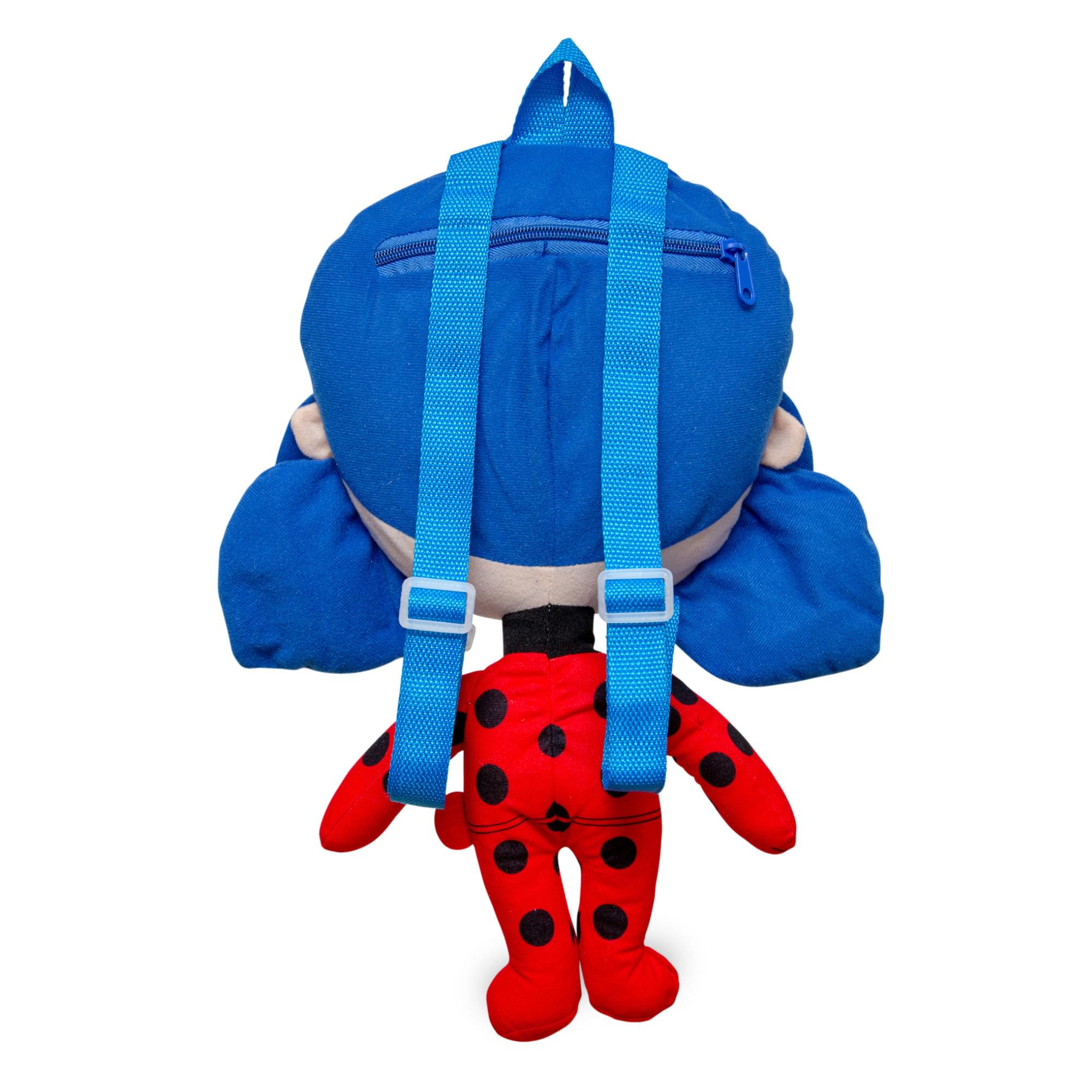 Alt View 1. Fast Forward - Miraculous Ladybug 17-Inch Plush Backpack - Red.