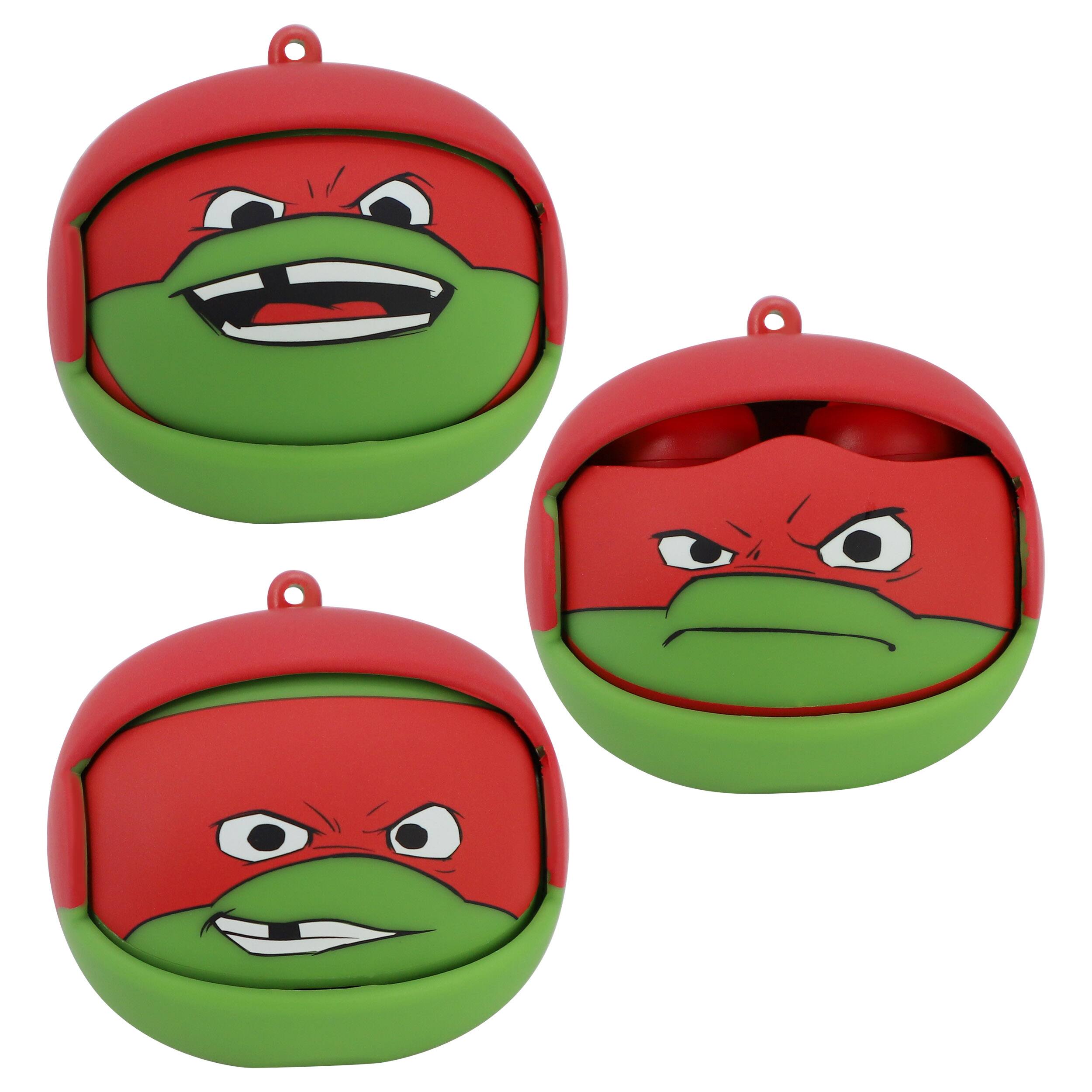 Left. Nickelodeon - Nickelodeon Ninja Turtles Raph Wireless Bluetooth True Earbuds in Red - Red.