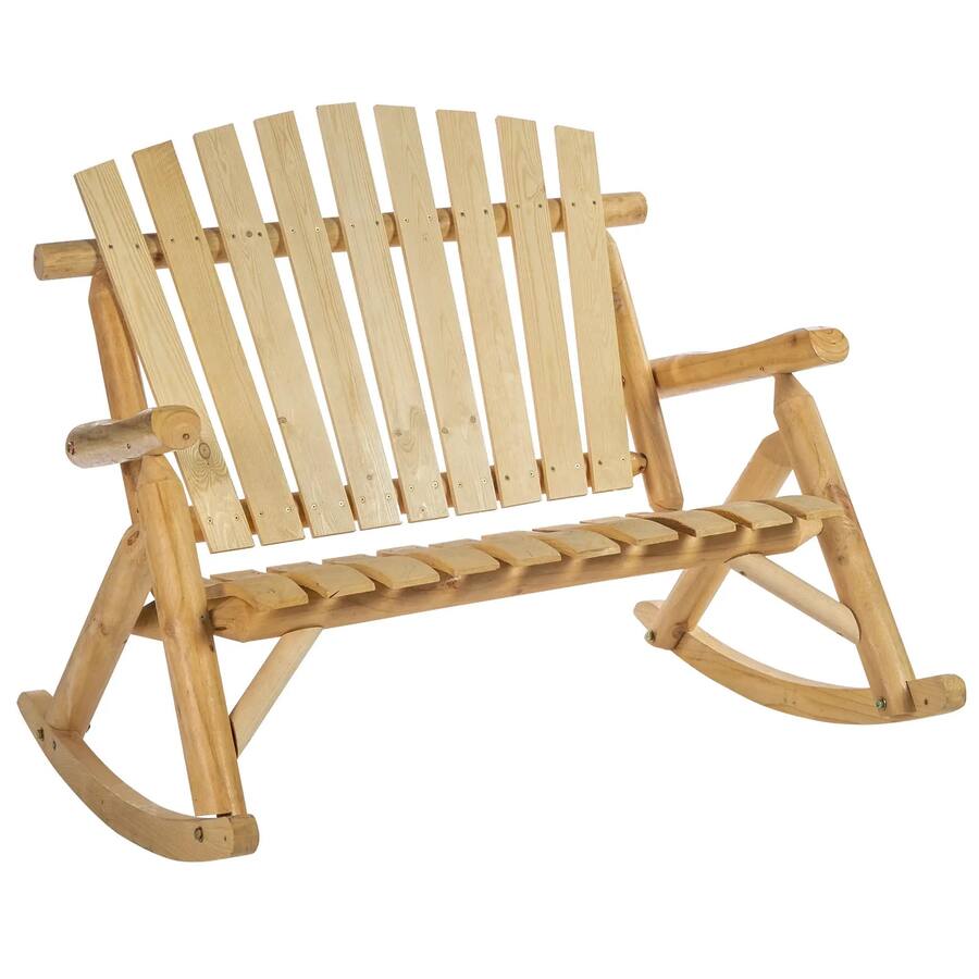 Slider Rocker Stool Resenkos Adirondack Double Slider Wooden rocking chair, High Back ...