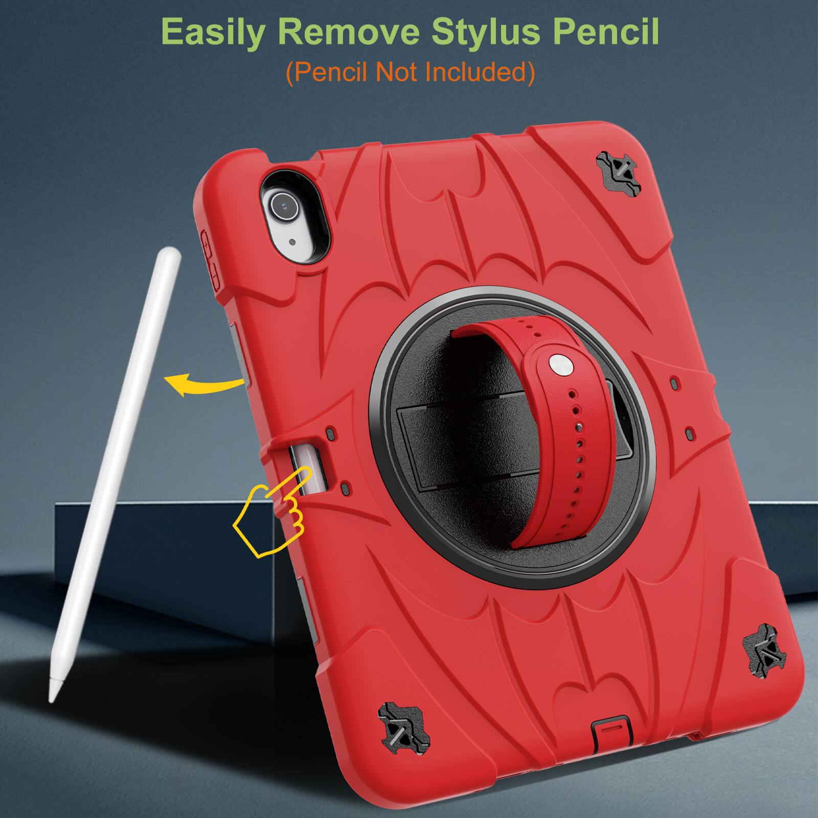 Easily Remove Stylus Pencil  
(Pencil Not Included)