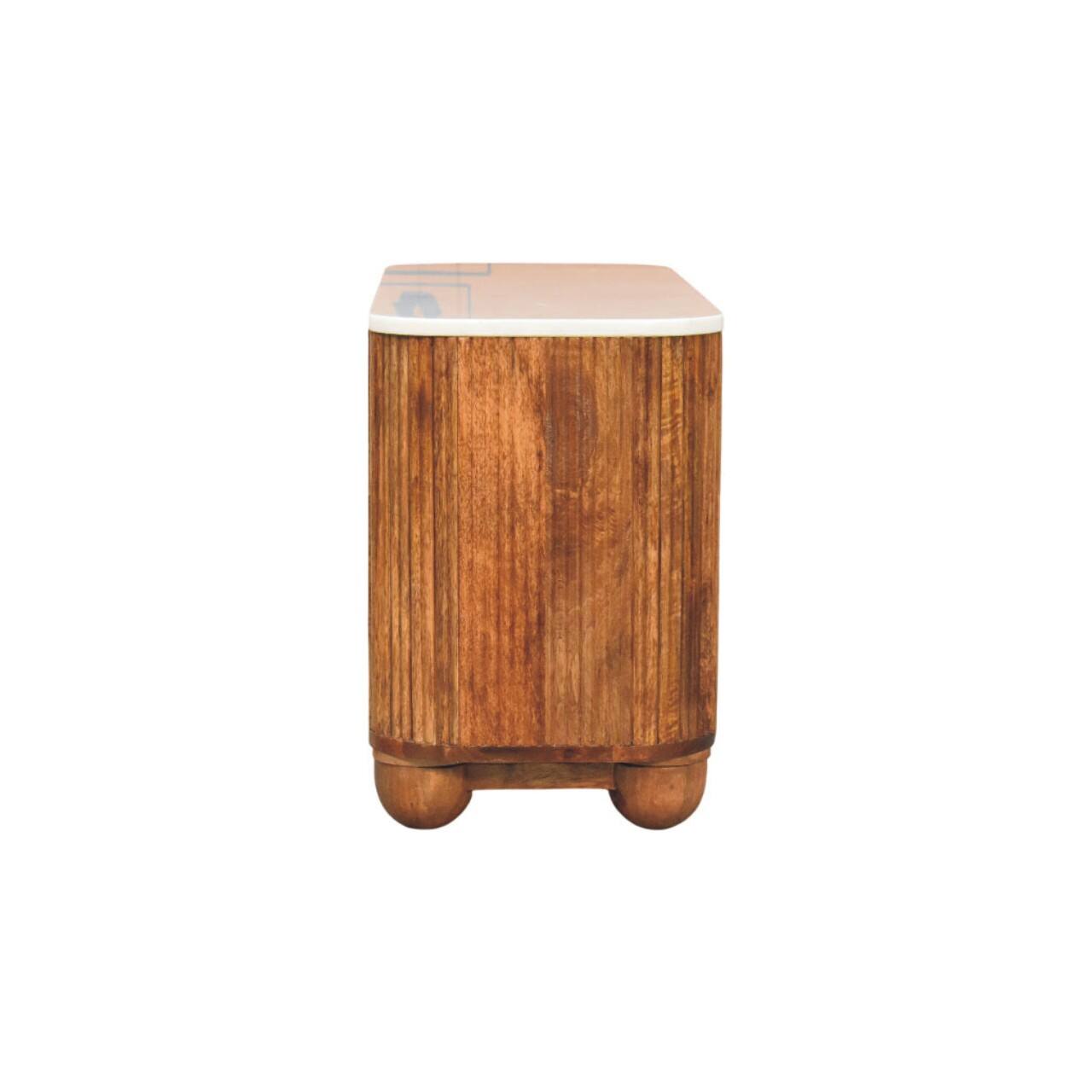 Alt View 4. Artisan Furniture - Artisan Furniture Solid Wood Beaumont Marble Shoe Bench, Brown - Brown.