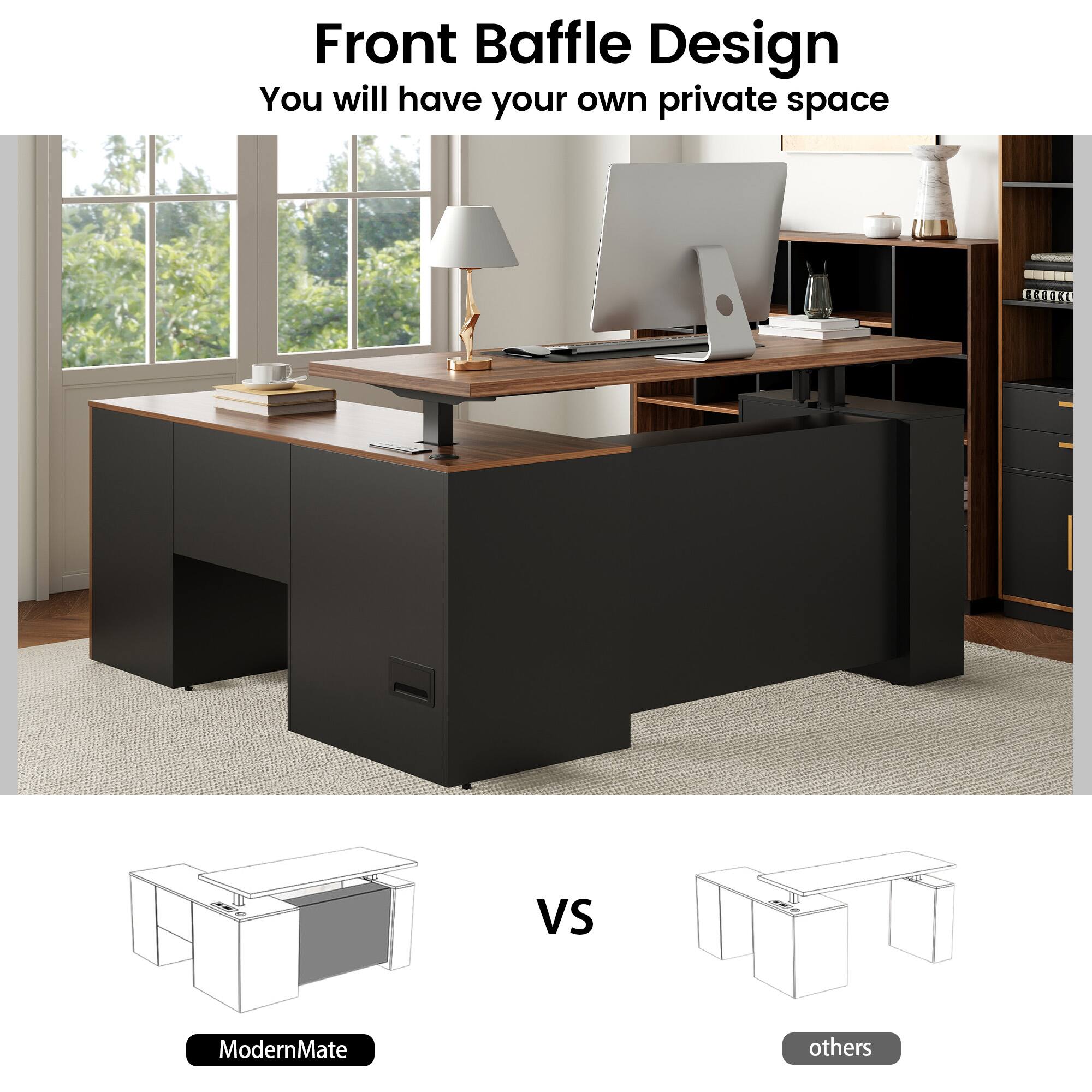 Front Baffle Design  
You will have your own private space  

ModernMate vs others