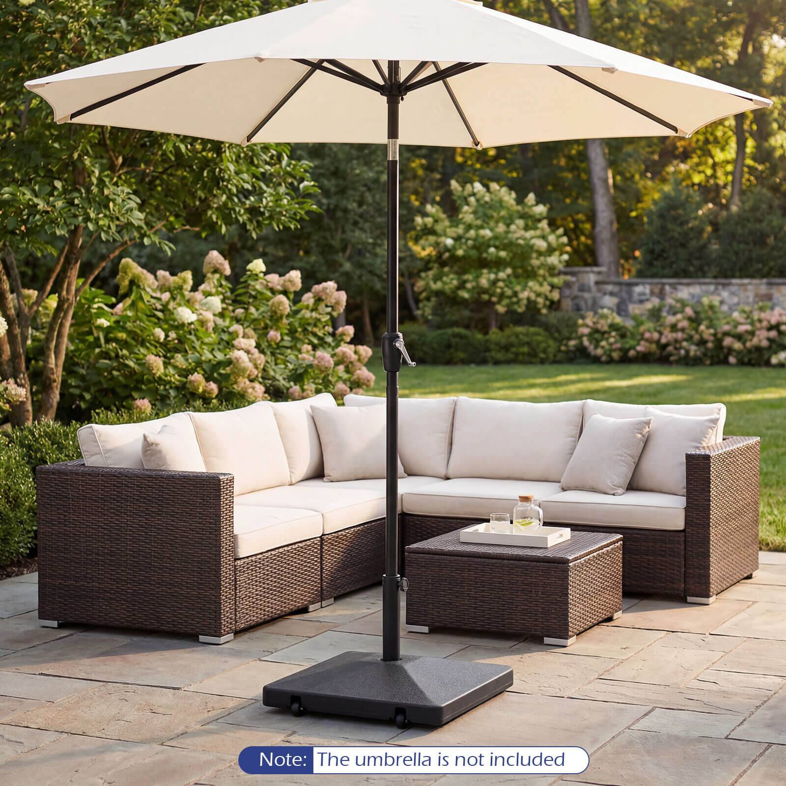 Note: The umbrella is not included