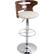 Angle. LumiSource - Cosi PU Leather Barstool - Walnut/Cream.