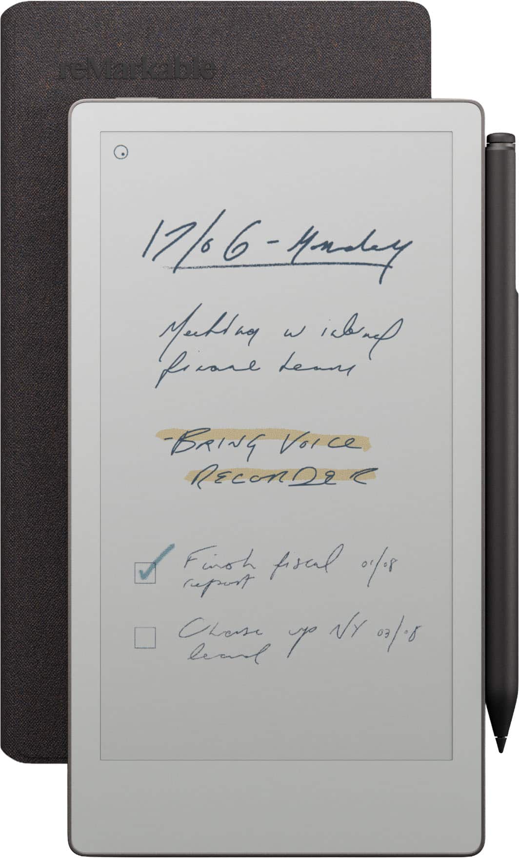 reMarkable - Paper Pro Move - 7.3" Paper Tablet with Marker Plus and Mosaic Weave Book Folio - Basalt - Alt_View_Zoom_1