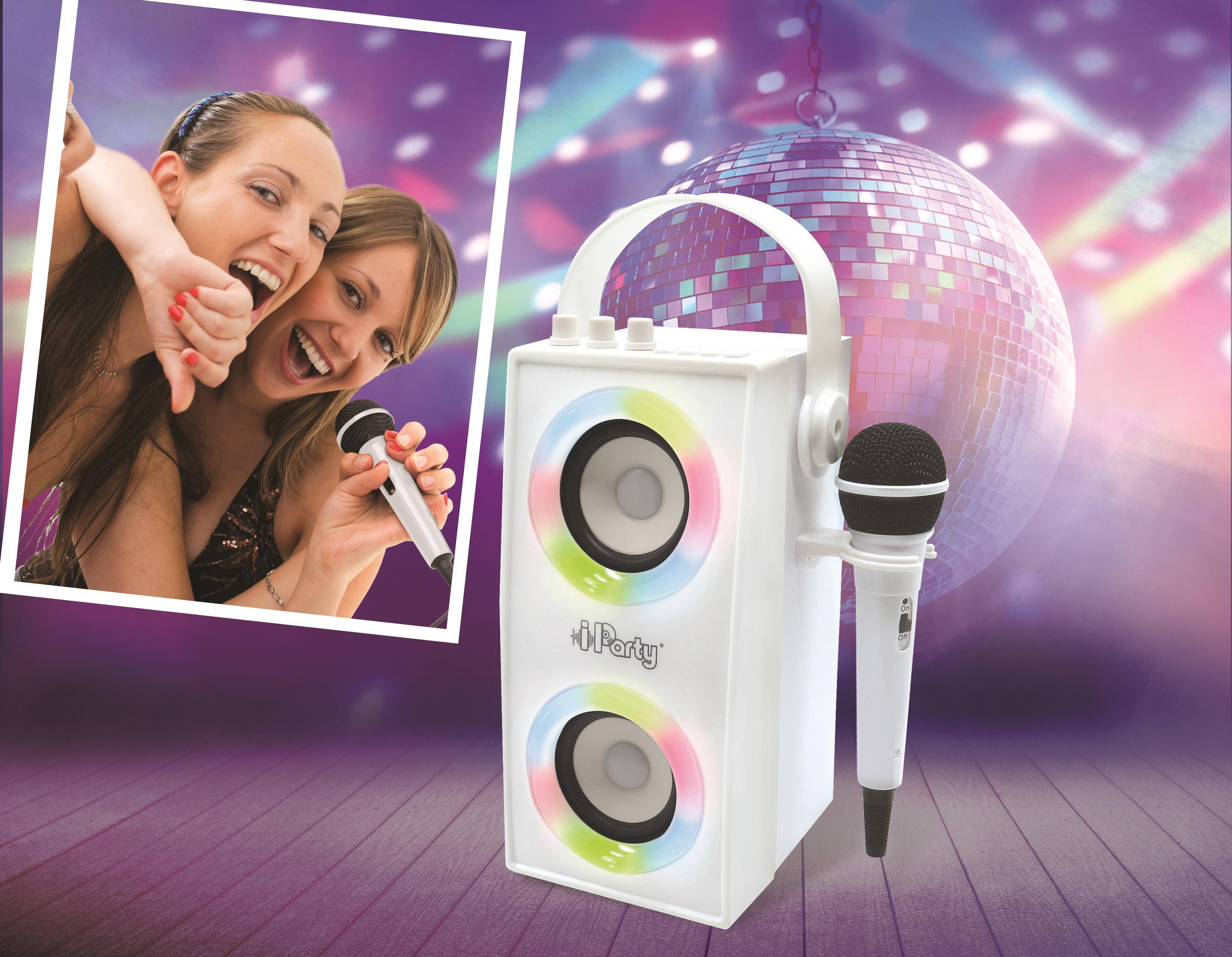 Alt View 9. Lexibook - IParty Trendy Portable Bluetooth Speaker with Mic and Amazing Lights Effects.