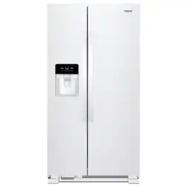 Whirlpool - 36 in. Wide 21 cu. ft. Side-by-Side Refrigerator with LED Interior Lighting - White
