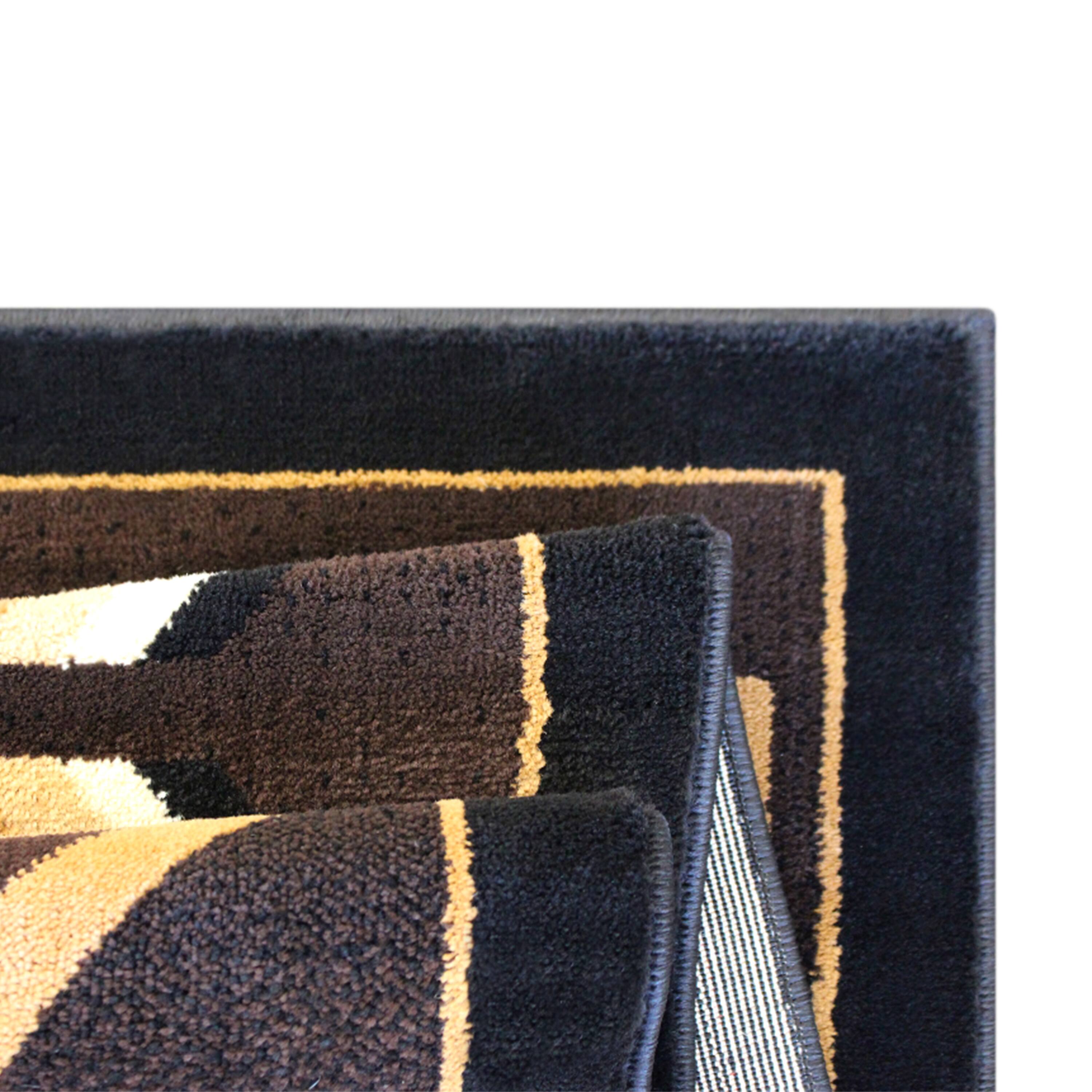 Alt View 5. Emma + Oliver - Sedona Olefin Accent Rug with Southwestern Geometric Arrow Design and Natural Jute Backing - Brown.